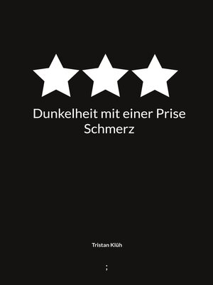 cover image of Dunkelheit mit einer Prise Schmerz